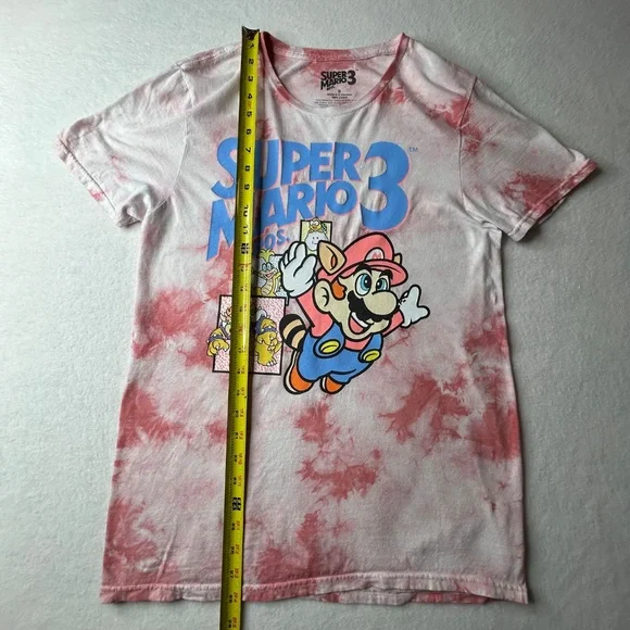 Nintendo Super Mario Brothers 3 brand Small Tie-Dyed Graphic Shirt Bowser - Picture 6 of 10